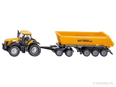 SIKU 1858 JCB Traktor mit Dolly und Kippmulde