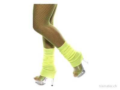 Fasnacht Beinstulpe Neon Gelb
