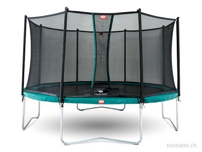 BERG Trampolin Favorit Green 380 + Sicherheitsnetz Comfort