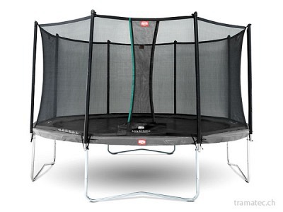 BERG Trampolin Favorit Grey 380 + Sicherheitsnetz Comfort