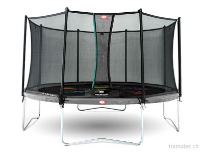 BERG Trampolin Favorit Regular 430 Grey Levels + Sicherheitsnetz Comfort