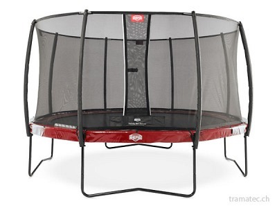 BERG Trampolin Elite Red 380 + Sicherheitsnetz Deluxe