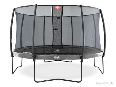 BERG Trampolin Elite Grey 430 + Sicherheitsnetz Deluxe