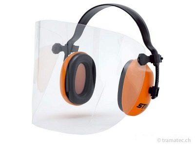 STIHL Gesichts-/Gehörschutz kurz mit Kunststoffscheibe bis 104 dB(A)