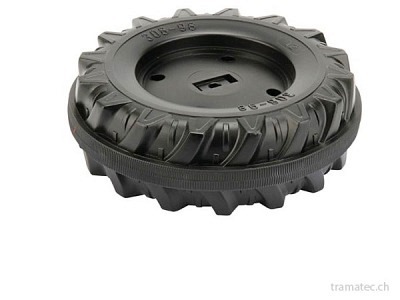 Rolly Toys Ersatzteil Hinterrad mit Laufreifen 308 x 98 für Krallenmitnehmer