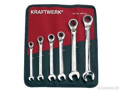 KRAFTWERK 6-t. GearWrench-Satz 8-19 mm Rolltasche