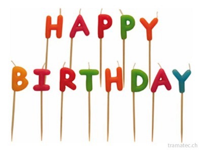 Riethmüller Kerzenset Happy Birthday bunt
