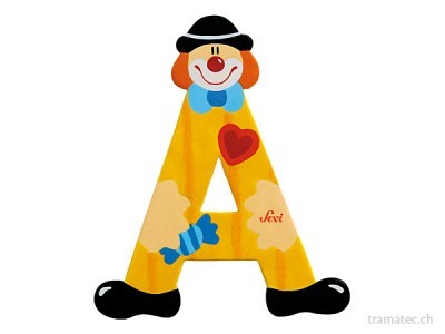 Sevi Buchstabe Clown A 10cm ass.