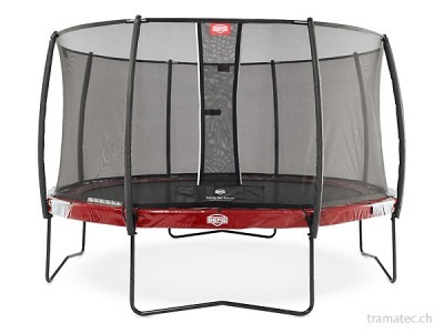 BERG Trampolin Elite Red 380 + Sicherheitsnetz Deluxe