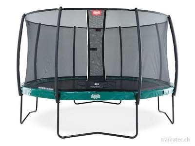 BERG Trampolin Elite Green 430 + Sicherheitsnetz Deluxe