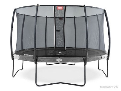BERG Trampolin Elite Grey 430 + Sicherheitsnetz Deluxe