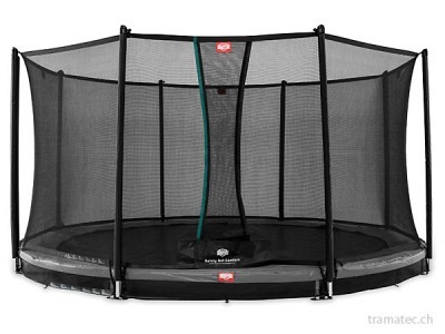 BERG Trampolin InGround Favorit Grey 430 + Sicherheitsnetz Comfort