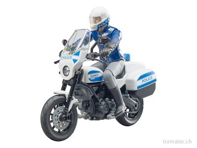 Bruder Scrambler Ducati Polizeimotorrad und Polizist
