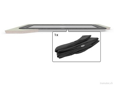 BERG Trampolin Ersatzteil Schutzrand Ultim Elite FlatGround 500, grau