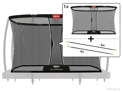 BERG Trampolin Sicherheitsnetz Ultim Deluxe 330 + Fiberglasstangen