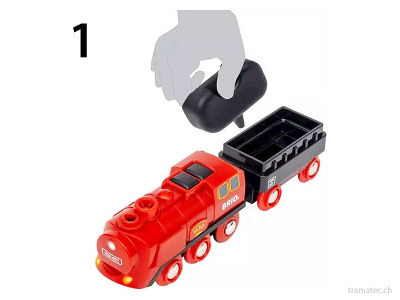 BRIO Batterie Dampflok Set