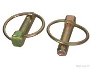 Ersatzteil Klappstecker verzinkt Ø 9,5 x 36 x 43 mm 50er Pack